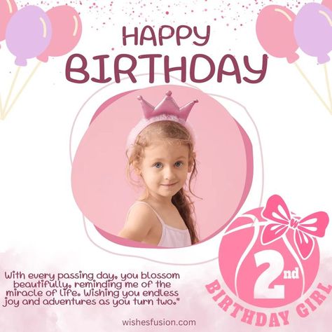 "Create unforgettable memories on your daughter's 2nd birthday! 🎉 Explore our Pinterest board for heartfelt 2nd birthday wishes, creative ideas, and memorable greetings to celebrate this special milestone with love and joy. Join us in wishing her a day filled with laughter and happiness with our curated collection of wishes and inspirations. 🎂🎈 #2ndBirthday #DaughterBirthday #CelebrateWithLove" Birthday Wishes Creative, 2nd Birthday Wishes, Birthday Wishes For Son, Wishes For Daughter, Birthday Wishes For Daughter, Happy 2nd Birthday, Two Girls, Daughter Birthday, Pinterest Board