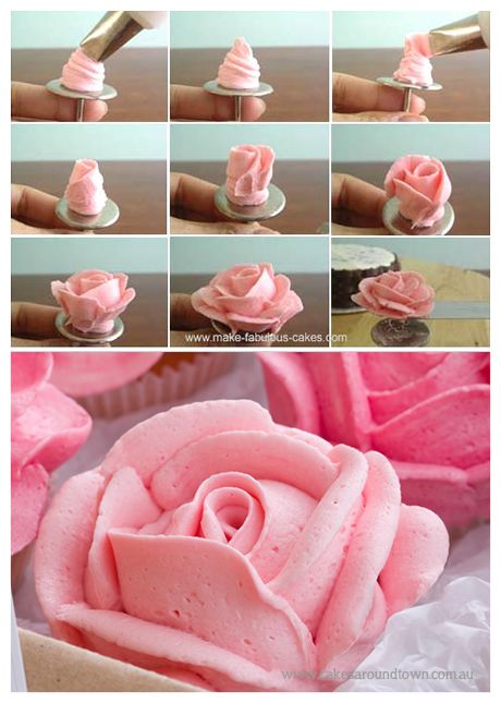 Frost Cupcakes, Decorator Frosting, Buttercream Roses, Decoration Patisserie, Buttercream Flower Cake, Frosting Tips, Torte Cupcake, Cupcakes Decorados, Icing Tips