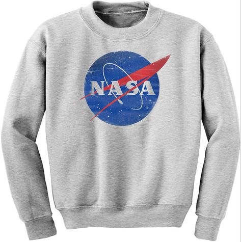 NASA Aeronautik Space Shuttle Astronaut Air Force Moon Grey Pullover Sweatshirt Nasa Sweatshirt, Nasa Retro, Space Clothing, Nasa Clothes, Cheap Online Shopping Sites, Vintage Nasa, Nasa Logo, Science Geek, Cheap Sweatshirts