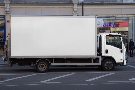 Free Delivery Cargo Truck Mockup PSD - PsFiles Van Signage, Digital Billboard, Delivery Trucks, Lookbook Layout, Billboard Mockup, Cargo Truck, Design Mockup Free, Typo Design, Delivery Truck