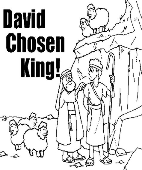 David The Shepherd, Preschool Bible Activities, Third Grade Lesson Plans, David Bible, King Craft, Bible Crafts Sunday School, Pages To Color, Boy Coloring, Coloring Pages Inspirational