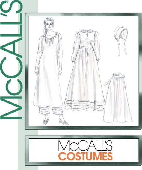 McCall's 4548  sewing pattern Modern Pioneer Fashion, Pioneer Dress Pattern, Pioneer Woman Dress, Frontier Dress, Trek Clothing, Trek Ideas, Pioneer Clothing, Pioneer Days, Pioneer Trek