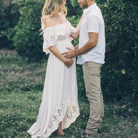 Lace Off Shoulder Dress, Cheap Maternity Clothes, Maternity Photo Props, Outdoor Maternity Photos, Pregnant Wedding Dress, Casual Maternity, Baby Shower Dresses, Photoshoot Dress, Pregnant Woman