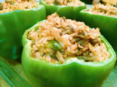 Freezing Green Peppers, Baked Stuffed Peppers, Green Pepper Recipes, Stuffed Peppers With Rice, Freezing Vegetables, Recipes Vegetables, Freezable Meals, Bell Pepper Recipes, Green Peppers