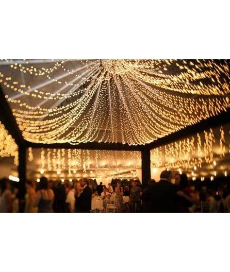 A Week Full of Wedding Tents: The Clear Tent Fairy Lights Wedding, Wedding Canopy, Lights Hanging, 1 Billion, Xmas Lights, Garden Party Wedding, Fairy String Lights, The Ceiling, Wedding Cake Designs