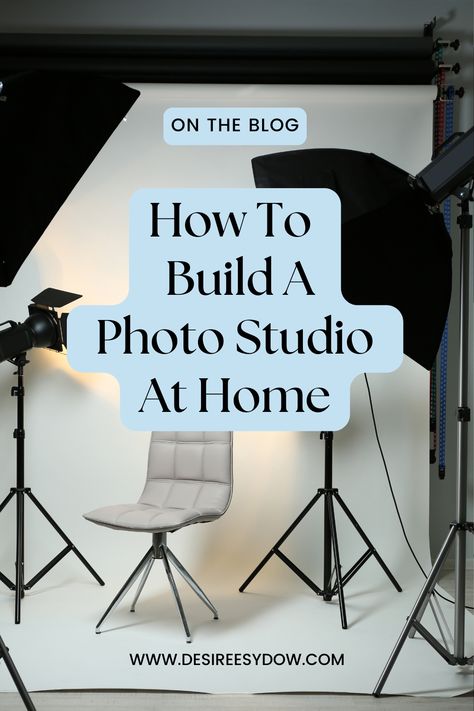 Dreaming of your own photo studio? 📸 Learn how to set up a professional-quality photo studio at home with these easy tips! Create the perfect space for your photography at home. Click to read more! #DIYPhotoStudio #HomePhotography" Set Up Photo Studio At Home, Photography Studio Essentials, Home Photo Studio Setup Small Spaces, Photo Studio Set Up, Small Photography Studio Setup, Photography Studio Setup Small Spaces, Photography Studio At Home, Outdoor Photo Studio, At Home Photography Studio