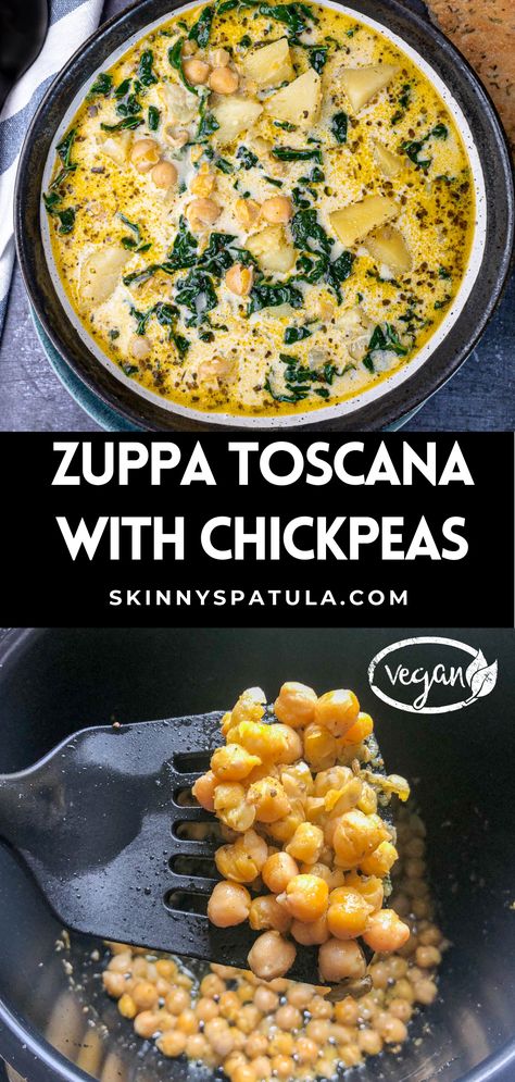 Creamy and super flavourful, this vegan Zuppa Toscana is so delicious you won’t be able to stop at one bowl. It’s so good, meat-eaters in your life are absolutely not going to believe it’s vegan. #veganzuppatoscana #vegansoup #zuppatoscana #vegan #veganuary Vegetarian Zuppa Toscana Soup, Vegan Zuppa Toscana Soup, Zuppa Toscana Healthy, Vegetarian Zuppa Toscana, Vegan Zuppa Toscana, Healthy Zuppa Toscana, Vegan Tuscan Soup, Zupa Toscana Soup Vegan, Pastina Recipes