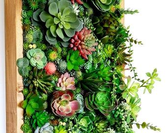 Home Modern Decor, Succulents Wall, Framed Plants, Living Wall Art, Moss Decor, Succulent Wall Art, Hanging Plant Wall, Fake Succulents, Moss Wall Art