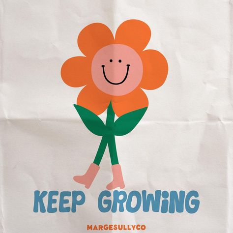 MARGARET ☻ on Instagram: “Keep growing, keep going 🌷💙 - #smallbusiness #stickers #etsy #etsystickers #etsyshop #etsyseller #stickershop #smallpage…” Keep Blooming Quotes, Growing Illustration, Keep Going Keep Growing, Bloom Quotes, Stickers Quotes, Poster Calendar, Sticker Design Inspiration, Etsy Stickers, Positive Art