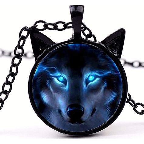 Men's Women's Youth Beautiful Wolf Chain  Necklace This magnificent Wolf Necklace, brought to you by Humble Chic is created by a master jeweler, and features high quality materials. The cool wolf is surrounded by a dark chain link necklace. This is one of the coolest pieces of wolf art we have ever made! You will love the coloring and glow it gives off. The dark metal necklace has a nice feel, and looks great. Wear this amazing necklace out with your friends, at home, or to a party. It will be t Werewolf Necklace, Retro Rings, Wolf Totem, Magnetic Necklace, Wolves Pendants, Wolf Necklace, Wolf Photos, Wolf Jewelry, Beautiful Wolves