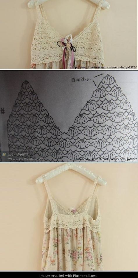 heaps of lovely lacy       ♪ ♪ ... #inspiration #crochet  #knit #diy GB  http://www.pinterest.com/gigibrazil/boards/ Lingerie Crochet, Crochet Lingerie, Crochet Yoke, Haken Baby, Crochet Fabric, Crochet Woman, Crochet Diagram, Crochet Top Pattern, Crochet Blouse