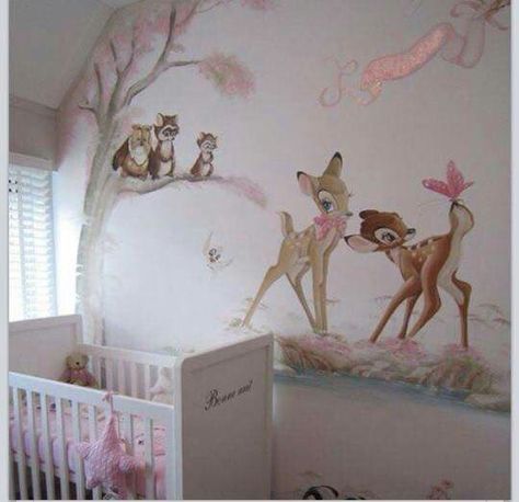 This would totally be my baby girl's nursery Bambi Nursery, Baby Boy Art, Bambi Baby, Deco Disney, Baby Zimmer, Adorable Nursery, Disney Nursery, Baby Boy Room Nursery, Nursery Room Boy