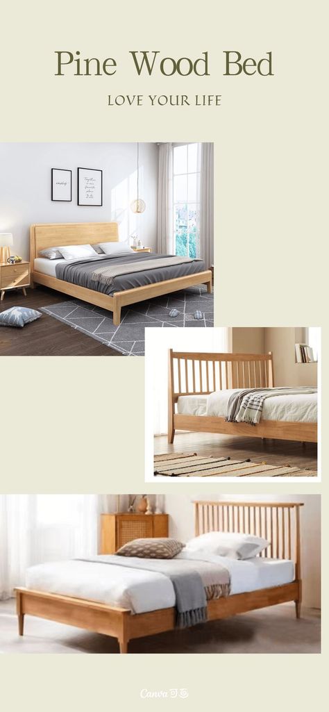 pine wood platfrom bed Bed Images, Wood Bed, Wood Beds, Bed Design, Wood Furniture, Pine Wood, Bed, Wood, Furniture