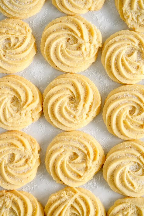 Easy Butter Cookies, Cloudy Kitchen, Butter Cookies Easy, Italian Cookie, Cookie Plate, Easy Butter, Custard Powder, Egg Free Recipes, Butter Cookies Recipe