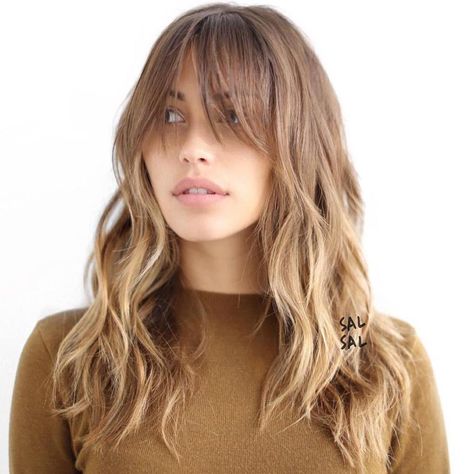 Long Layered Hairstyle With Long Bangs Long Fine Hair, Layered Haircuts With Bangs, Shaggy Haircuts, Long Layered Haircuts, Long Bangs, Shag Haircut, Long Layered Hair, Haircuts For Fine Hair, Haircuts With Bangs