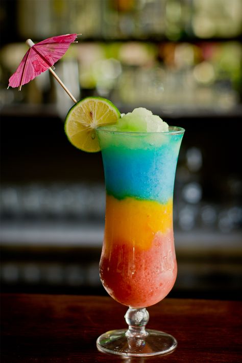 Rainbow Cocktails, Alcoholic Drinks Menu, Pride Photoshoot, Paradise Cocktail, Rainbow Cocktail, Mixed Cocktails, Good Morning Wishes Gif, Cocktail Shots, Philippines Food