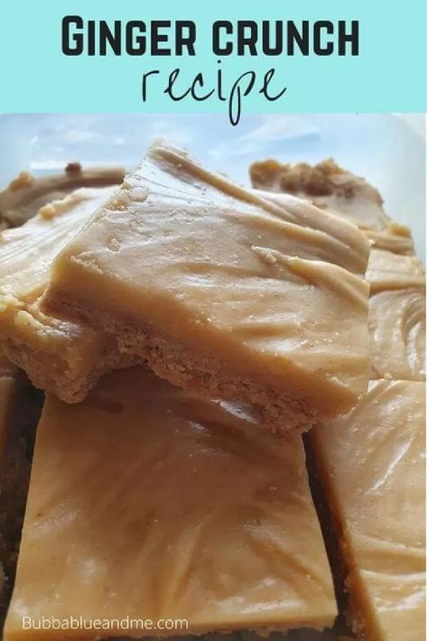 Ginger crunch recipe for a gentle spicy treat Ginger Crunch Slice New Zealand, Ginger Bars, Nz Recipes, Crunchie Recipes, Ginger Crunch, Crunch Recipe, Aussie Food, Slice Recipe, New Zealand Food