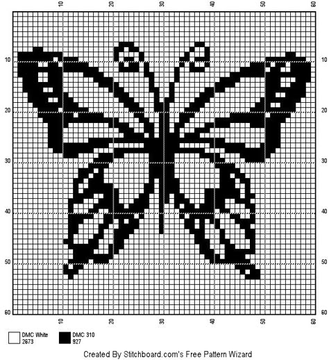 Butterfly Cross Stitch Pattern, Crochet Butterfly Pattern, Graph Crochet, Butterfly Cross Stitch, Pixel Crochet, Tapestry Crochet Patterns, Crochet Butterfly, Pola Kristik, Crochet Design Pattern