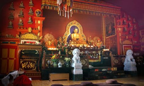 Journey to the East – Buddhist Art Across Cultures Meditation Room Design, College Classroom, Amitabha Buddha, Temple Pictures, Elephant Journal, Buddhist Monk, Aesthetic Rooms, Tibetan Buddhism, Buddhist Temple