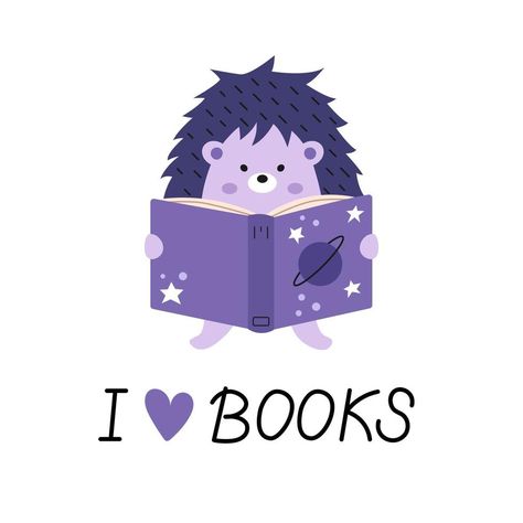 Hedgehog Book, Book Logo, Love Books, Cute Hedgehog, Cityscape Photos, Logo Banners, Reading Book, Open Book, Nature Backgrounds