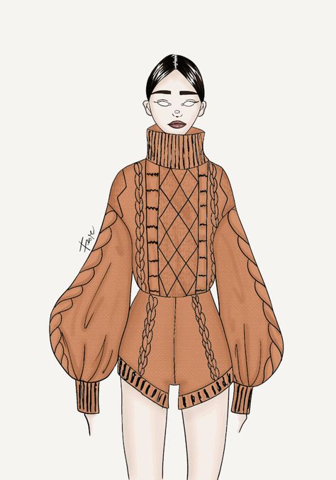 Knitted Fashion Illustration, Knit Illustration Fashion, Technical Flats, Body Illustration, Fashion Model Drawing, Croquis Fashion, Clothes Illustration, Fashion Design Books, Fashion Design Sketch