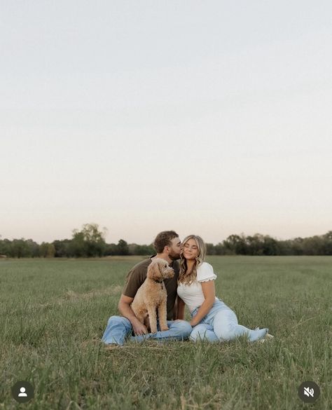 Western Couple Pictures With Dog, Engagement Pics With Dog, Engagement Pictures With Dog, Country Engagement Pictures, Country Engagement, Horses And Dogs, Engagement Pics, Engagement Pictures, Engagement Shoots