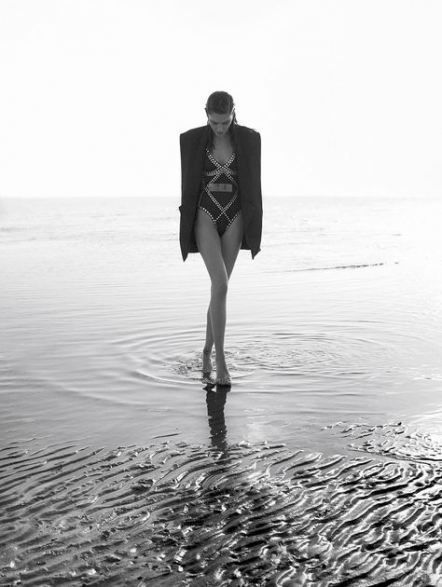 Strand Shoot, Beach Fashion Shoot, Beach Fashion Editorial, Greg Kadel, Beach Editorial, Strappy Bodysuit, Catherine Mcneil, Mode Editorials, Vogue Editorial