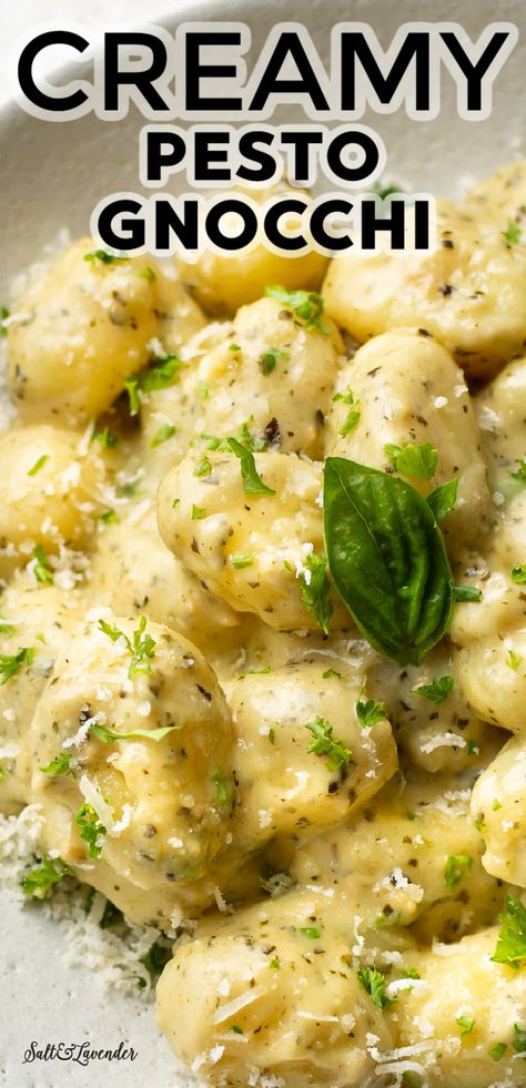 Pesto Sausage Gnocchi, Creamy Parmesan Gnocchi, Creamy Sausage And Gnocchi, Gnocchi Veggie Recipes, Gnocchi Pomodoro Sauce, Pesto Gnocchi With Shrimp, Gnocchi Recipes Pasta, Gnocchi And Ricotta Recipes, Easy Sauce For Gnocchi