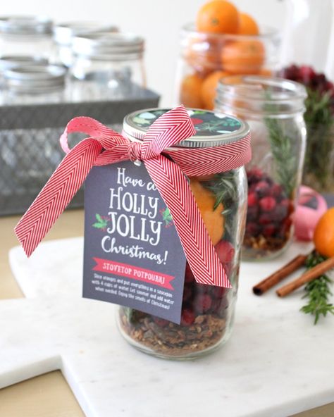 DIY Christmas Stovetop Potpourri with FREE Gift Tag Download Christmas Popurri, Christmas Stovetop Potpourri, Homemade Potpourri, Potpourri Gift, Potpourri Recipes, Christmas Neighbor, Neighbor Christmas Gifts, Christmas Gift Tags Printable, Free Gift Tags