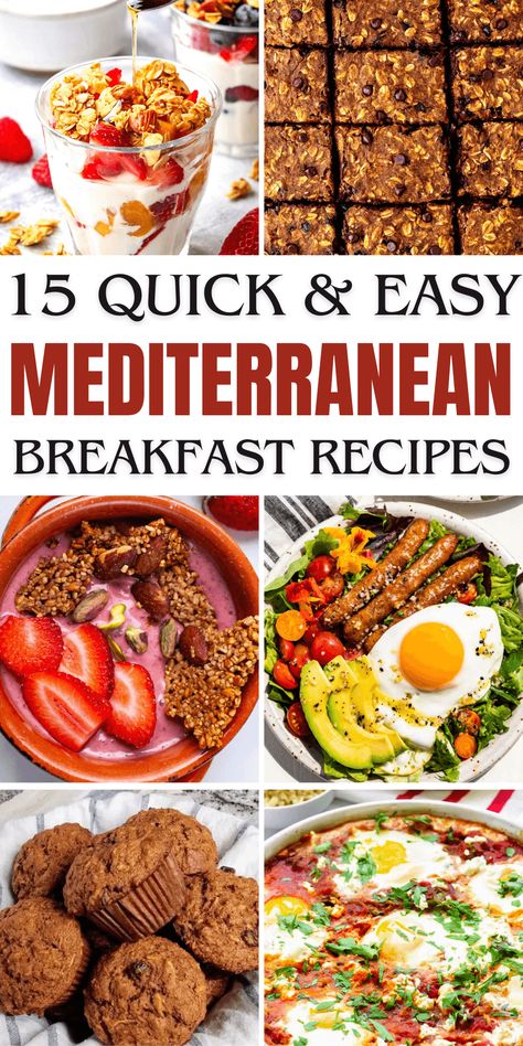 Energize your mornings with delicious and nutritious Mediterranean diet breakfast recipes. From satisfying smoothies to savory toasts and hearty casseroles, these ideas will kickstart your day with a burst of flavor and health. Breakfast Ideas Mediterranean, Quick Mediterranean Breakfast Ideas, Medatrainian Breakfast, Mediterranean Brunch Ideas, Meditterean Diet Recipes Breakfast, Mediterranean Diet Dinner Ideas, Meditarian Diet Recipes, Mediterain Diet, Medatrainian Diet Recipes