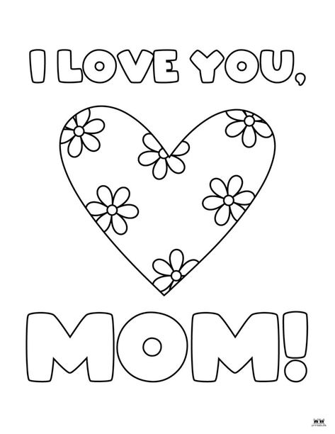 Mother's Day Drawing Easy, Easy Mother’s Day Drawing Ideas, Mothers Day Cards Drawing Easy, Mother’s Day Cute Drawing, Drawing For Mom Ideas, Cute Drawings For Mother's Day, Mothers Day Colouring Pages, I Love You Mom Coloring Pages, Mom Colour Drawing