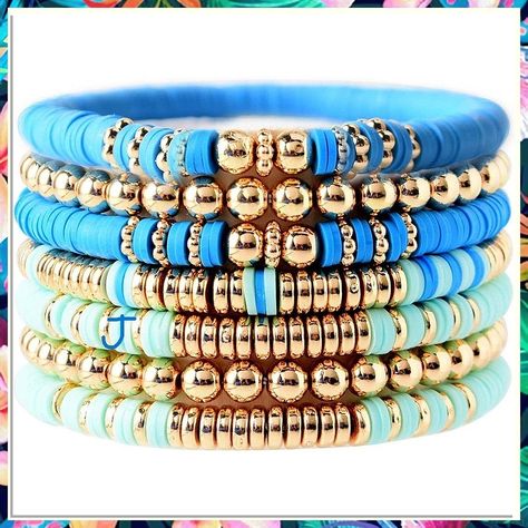 Discover a stunning collection of unique handmade stretch bracelets for every style! Our [SELECTED KEYWORD] are meticulously crafted with love and attention to detail. Whether you prefer bohemian, minimalist, or statement pieces, we have the perfect bracelet to complement your look. Elevate your style with our one-of-a-kind [SELECTED KEYWORD] today! Beach Jewelry Aesthetic, Flat Clay Beads, Heishi Jewelry, Heishi Bracelets, Stackable Beaded Bracelets, Vinyl Disc, Polymer Clay Bracelet, Jewelry Aesthetic, Clay Bracelet