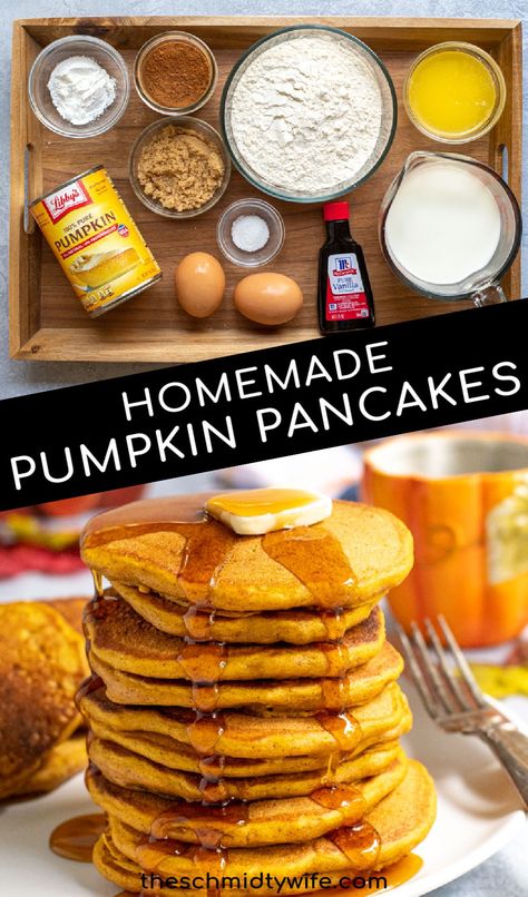 Learn to make the Best Pumpkin Pancakes! Using pumpkin puree and pumpkin pie spice you can get the most flavorful and fluffy pumpkin pancakes, perfect for a crisp fall morning! Recipe | Easy | Fluffy | From Scratch Pancake Mix With Pumpkin Puree, Homemade Pumpkin Spice Pancakes, Best Pumpkin Pancakes, Mini Pumpkin Pancakes, Easy Pumpkin Pancakes 3 Ingredients, Healthy Pumpkin Pancakes Easy, Luke’s Pumpkin Pancakes Recipe, Pumpkin Pancakes With Cinnamon Butter, Small Batch Pumpkin Pancakes