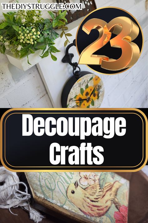 If you are new to Decoupage or have been doing Decoupage for some time this video has something for everyone! It is packed with tons of tips and tricks for your next decoupage craft and ideas for diy decor! These crafts will also help you with How to decoupage! It is a little lengthy but worth checking out!!! #decoupage #decoupagecrafts #decoupageideas #crafts How To Do Decoupage, Decoupage Ideas Diy, Decoupage Crafts, Decoupage Decor, Mod Podge Crafts, Decoupage Ideas, Decoupage Diy, Cut Photo, What To Use