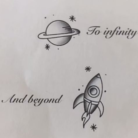 Above And Beyond Tattoo, Infinity And Beyond Tattoo Couple, To Infinity And Beyond Tattoo Couple, Buzz Light Year Tattoo, To Infinity And Beyond Tattoo, Infinity And Beyond Tattoo, Beyond Tattoo, Angel Drawing Easy, Toy Story Tattoo