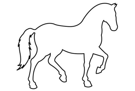 Easy Horse Drawing, Horse Template, Horse Outline, Horse Clip Art, Art Outline, Horse Clipart, Animal Outline, Diy Horse, Horse Quilt