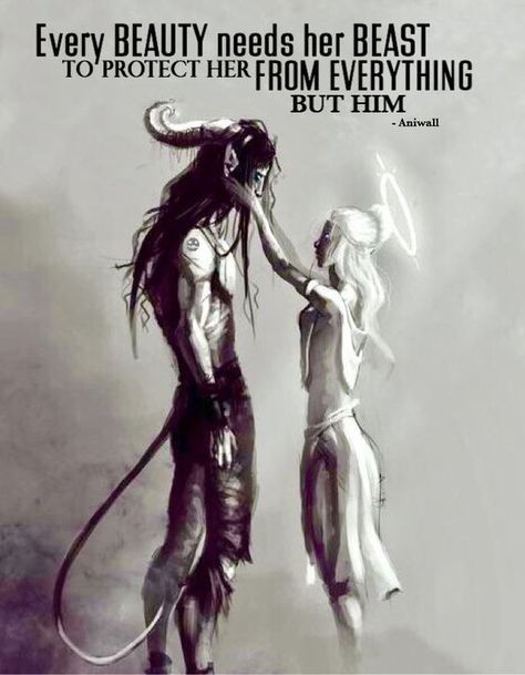 His Angel Her Demon, Demonic Quotes, Badass Pictures, Beauty Needs, Apocalypse Art, Beauty Beast, Dark Love, Ange Demon, Cute Romantic Quotes