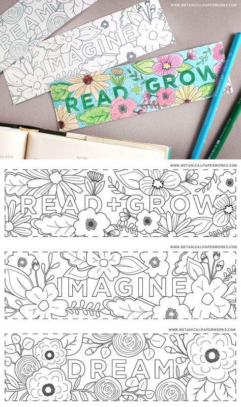 Reading Coloring Pages, Coloring Bookmarks Free, Marques Pages, Free Printable Bookmarks, Bookmark Printing, Coloring Bookmarks, Diy Bookmarks, Pola Sulam, Seed Paper