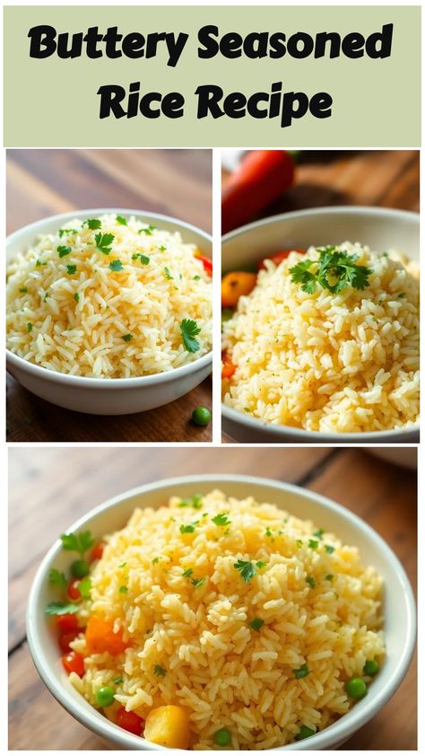 Enjoy fluffy, buttery seasoned rice made with simple ingredients like garlic and chicken powder. It’s a delicious side that pairs perfectly with any meal! Seasoned Rice Recipe, Easy Rice Side Dishes, Chicken Caesar Salad Recipe, Chicken Powder, Rice Side, Rice Recipes For Dinner, Caesar Salad Recipe, Rice Side Dishes, Easy Rice Recipes