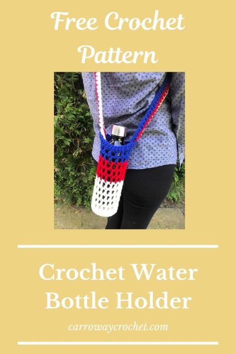 free pattern Archives - Carroway Crochet Crochet Water Bottle, Crochet Bralette Pattern, Crochet Water Bottle Holder, Hippie Sweaters, Bralette Pattern, Bottle Cozies, Crochet Bralette, Water Bottle Covers, All Free Crochet