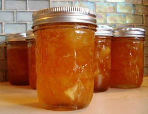 Poverty Recipes, Easy Apricot Jam Recipe, Ginger Jam Recipe, Spiced Peach Jam, Apricot Jam Recipes, Spiced Peaches, Ginger Jam, Canning Jam, Apple Jam