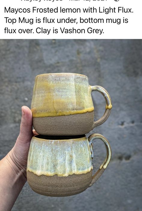 Lemon Frosting, Bottom Light, Lemon Top, Lemon Glaze, Pottery Glazes, Top Light, Mason Jar Mug, Very Happy, Ceramic Pottery