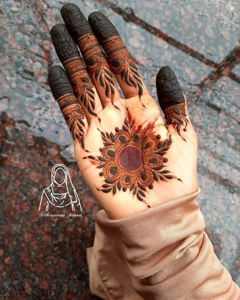 Henna Decor, Round Mehndi, Round Mehndi Design, Latest Arabic Mehndi Designs, Kraftangan Prasekolah, Diy Henna, Inai Pengantin, Palm Mehndi Design, Floral Henna