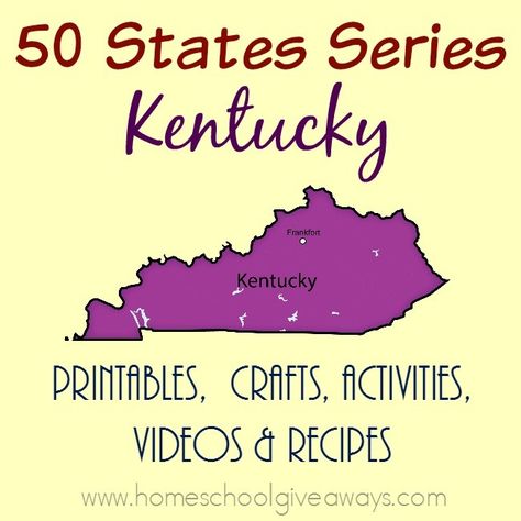 Learn more about the state of Kentucky with these great resources. From printables to crafts, activities, recipes and even sites to see. :: www.homeschoolgiveaways.com Kentucky History Lessons, Kentucky Homeschool, Kentucky State Flag, Us Geography, Trip Activities, Geography For Kids, Geography Activities, Southern Indiana, Learning Games For Kids