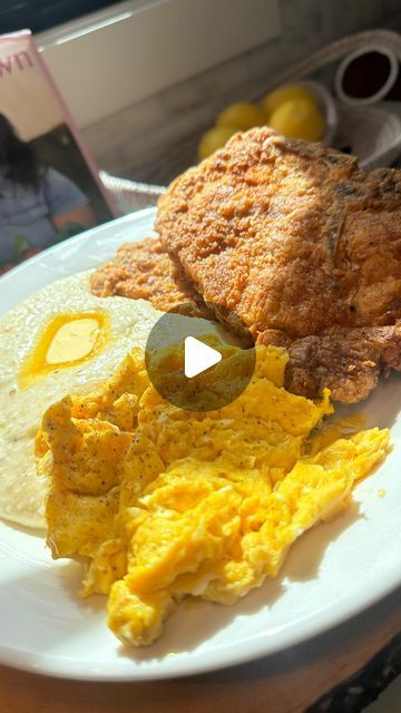 Southern Style Breakfast, Breakfast Pork Chops, Southern Fried Pork Chops, Kardea Brown, Texas Pete, Southern Breakfast, Fried Pork Chops, Creamy Parmesan, Have A Great Weekend