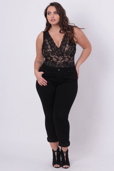 #CurvySense #bodysuit #top #lace #black #sexy #fancy #summerstyle #spring #layer Bodysuit Outfit Classy, Plus Size Lace Bodysuit Outfit, Lace Bodysuit Outfit Classy, Bodysuit Outfit Plus Size, Plus Size Lace Bodysuit, Classy Plus Size, Lace Bodysuit Outfit, Plus Size Bodysuit, Long Dress Plus Size