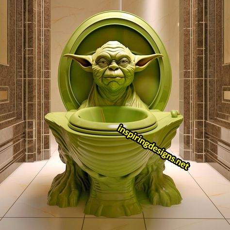 These Star Wars Toilets Will Help You Channel The Force When Nature Calls! – Inspiring Designs Star Wars House, Odd Furniture, Cool Toilets, Skull Furniture, Star Wars Bed, Green Leather Sofa, Magical House, Man Cave Bathroom, Unusual Furniture