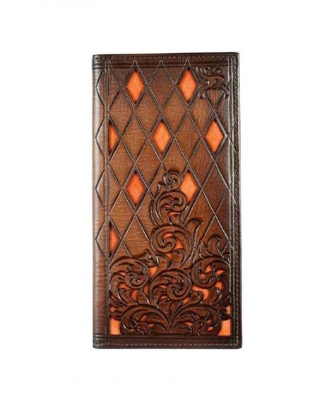 Men's Bags, Wallets,Brand Roughy Signature Diamond Tooled Orange Inlay Leather Rodeo Wallet - 1831137W1 - CW18C64Q4SG   #BAGS #Handbags #Men #style #fashion #shopping #Wallets Men's Wallets, Rodeo Fashion, Branded Wallets, Card Holder Case, Mens Wallet, Business Card Case, Men's Bags, Orange Leather, Business Card Holders