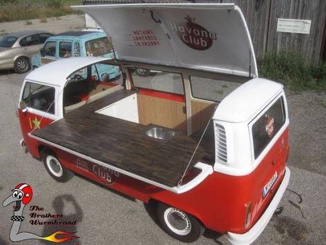 Kombi Food Truck, Vw Conversions, Bike Food, Food Vans, T3 Vw, Car Food, Vw Ideas, Food Van, Mobile Food Trucks