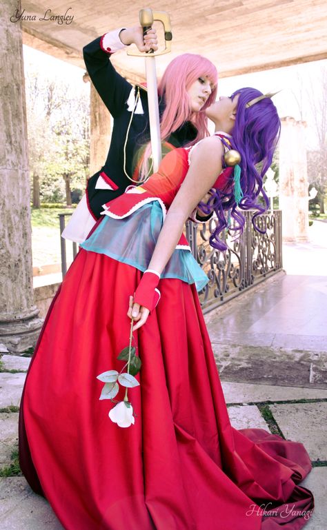 Utena & Anthy, Revolutionary Girl Utena Anthy Himemiya, Cosplay Couple, Revolutionary Girl Utena, Girl Cosplay, Awesome Cosplay, Female Pose Reference, Cosplay Photos, Female Poses, Best Cosplay